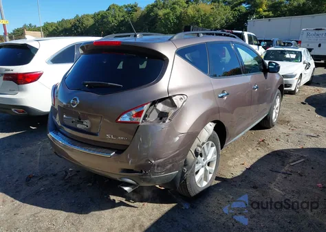 2011 Nissan Murano Sl из США, поврежденный, VIN JN8AZ1MW8BW151137